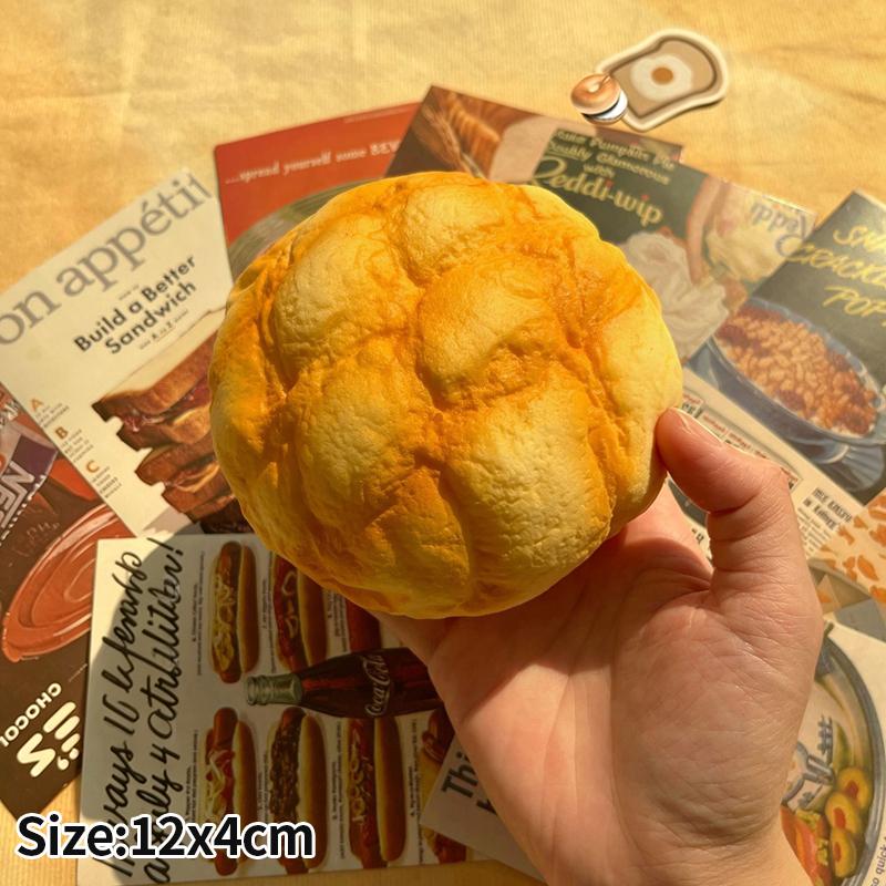 Soft Bread Squishy Stress Relief Fidget Ball Simulated Toast Slow Rising Anti Stress Squeeze Toy Soft Sensory Squishies Gifts