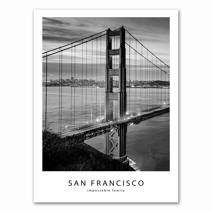 Black White Canvas Painting World City Landscape Paris London New York Poster Prints Nordic Style Wall Art Picture Home Decor