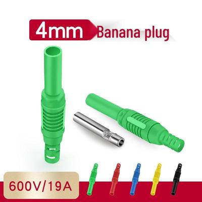 4mm Male To Female Banana Plug Test Extension Cord, Copper-Nickel Plated Connector, 32A Solderable Socket