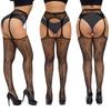 High Waist Sexy Tights Fishnet Black Stockings Open Crotchless Body Tight High Large Plus Size Pantyhose for Oversized Women