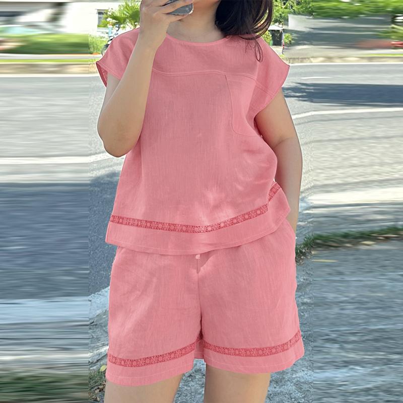 

ZANZEA Женский летний комплект из двух частей: блузка без рукавов и шорты