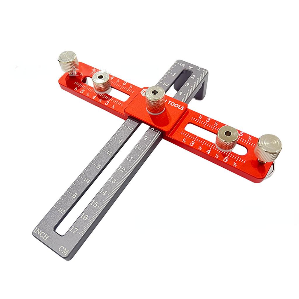 Woodworking Hole Opener Aluminum Alloy Handle Drilling Locator Drawer Cabinet Door Handle Installation Auxiliary Tool