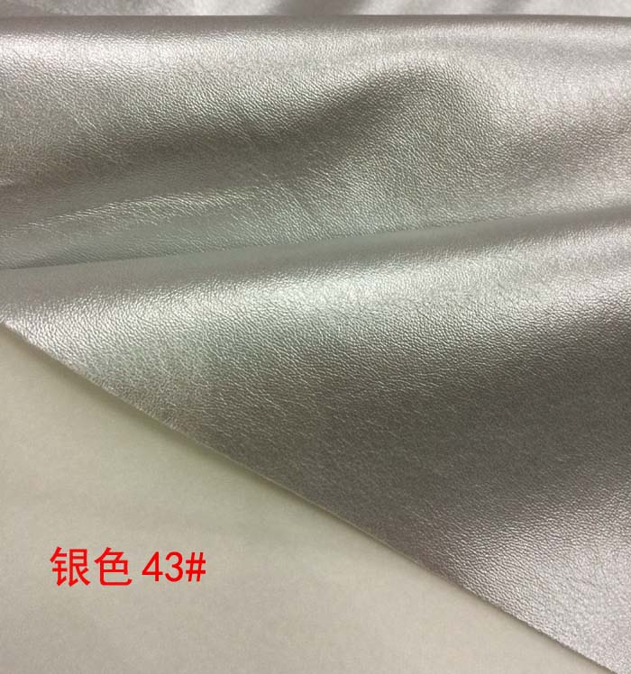 Soft Stretch PU Leather Fabric Sheepskin Pattern Upholstery By The Meter for Clothes Sofa Toy Bag Sewing Cloth Pearl Light Black