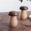 Wooden Mushroom Toothpick Holder Farmhouse Rustic Toothpick Dispenser Box Home Office Restaurant Desktop Toothpick Organizer Container