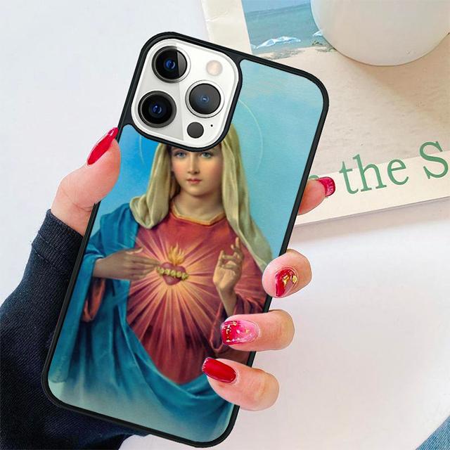 Virgen de Guadalupe Muschel für iPhone 17 Air 15 16 14 13 12 Pro Max 11 Pro Max Plus Handyhülle Cover