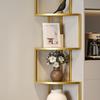 Scaffale Domestico Nordico Multi-strato Angolare Libreria in Ferro da Pavimento a Soffitto Integrato a Parete Libreria per Soggiorno Scaffale a Cubi
