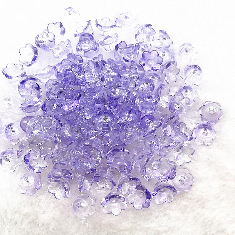 20pcs 7X12mm Colorful Bellflower Lampwork Beads Caps Glass Spacer Beads For Jewelry Making DIY Bracelets Hairpin Accessories