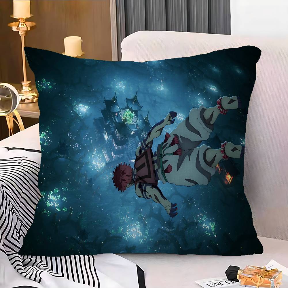 

Demon Slayer Infinity Castle Akaza Stitch Lucky Dragon pillow cover sofa cushion cover home room decoration children gift 12x12Inch