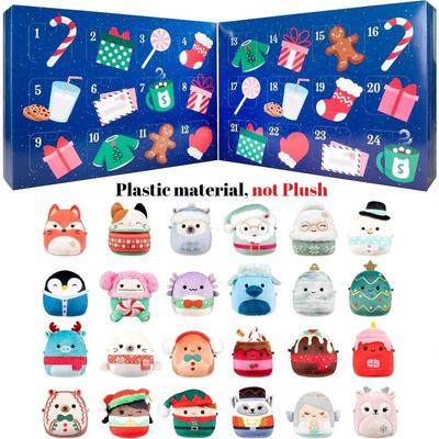 2025 Christmas Mini Animal Toys - 24 Days Micro Cute Animal Figures Toy Kids Advent Calendar,Mini Animal Model for Kids Boys Girls