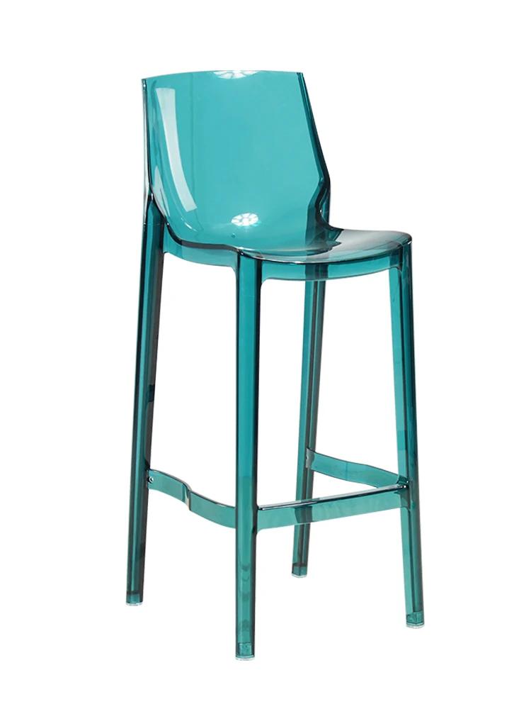 Nordic Transparent Acrylic High Bar Stool - Modern Home Bar Chair for Kitchen/Counter