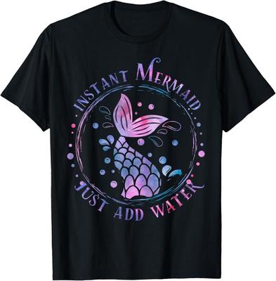 Sofort Meerjungfrau Nur Wasser hinzufügen Lustiges Meerjungfrauen-Team Geschenk Unisex T-Shirt