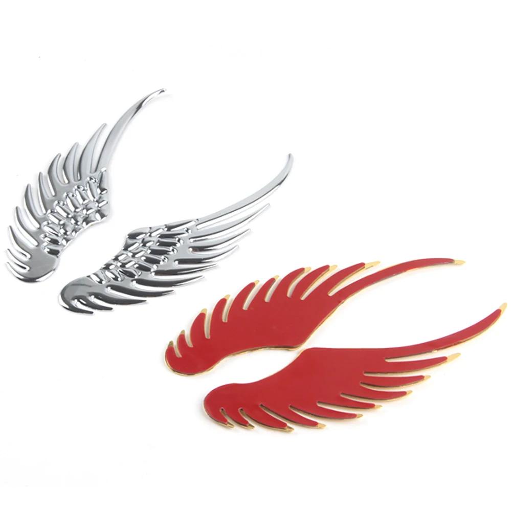 Car Auto Motorcycle Body Sticker 3D Eagle Angel Wings Badge Style Metal Aluminum Decals Silver/Gold Exterior Accessories