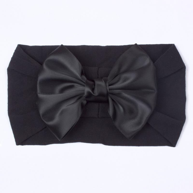 New soft nylon children's hair accessories, baby wide-edge bow elastic headscarf, baby headband.
