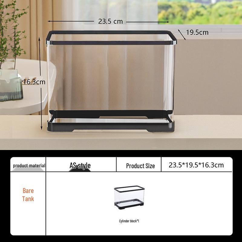 Versatile Desktop Turtle & Fish Aquarium with Basking Platform and Integrated Circulation System