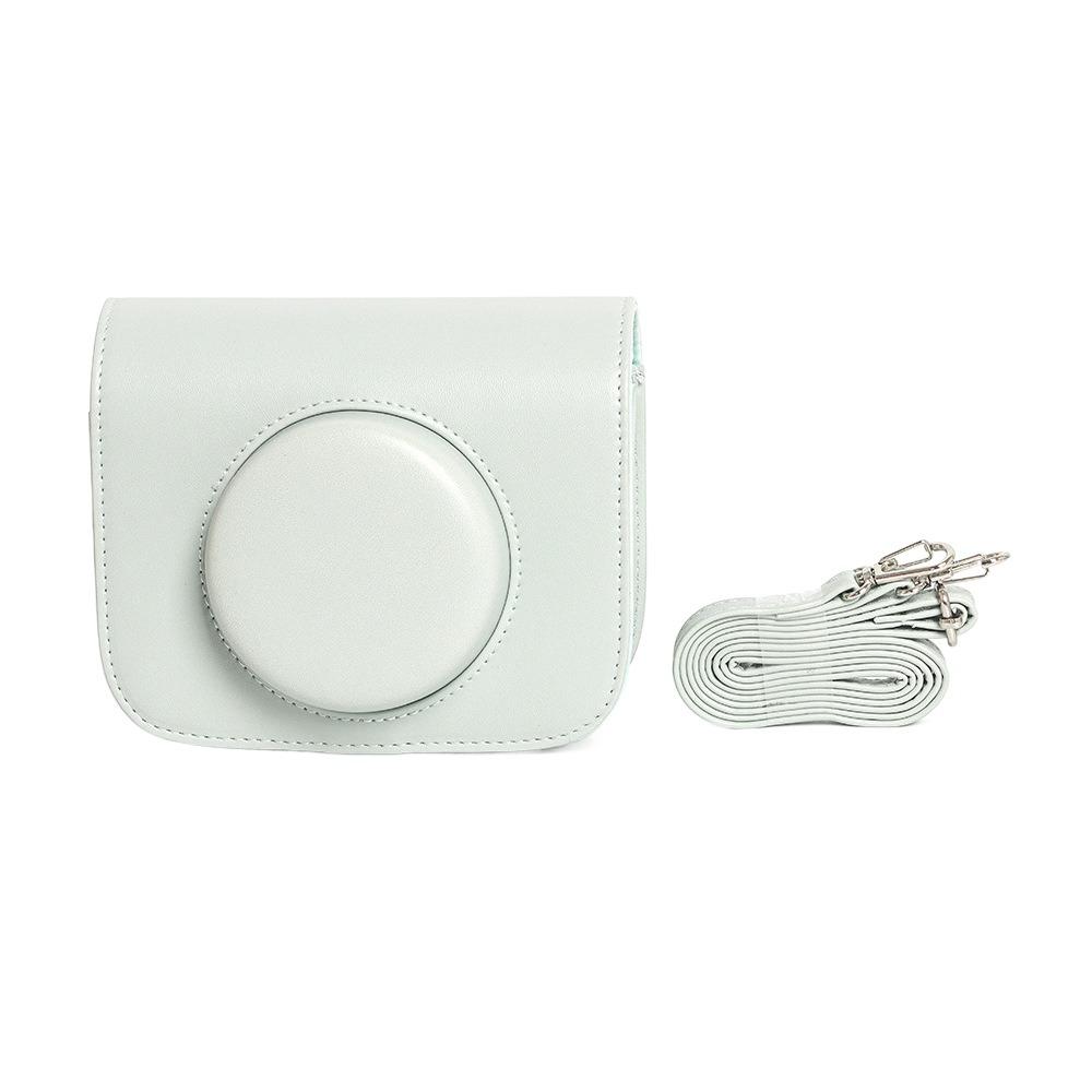 PU Leather Instant Camera Case Anti Scratch with Shoulder Strap Storage Bag Shockproof Portable Protective Cover for Popoto