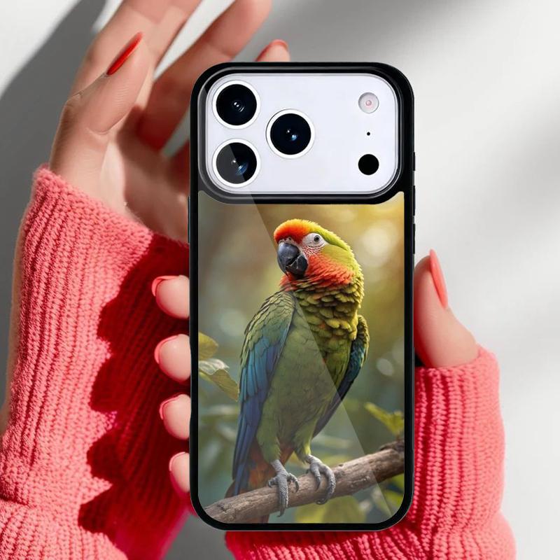 Cute Adorable Parrot Bird Phone Case for iPhone 17 16 15 14 13 Pro Max Back Cover for 12 11 Pro Coque