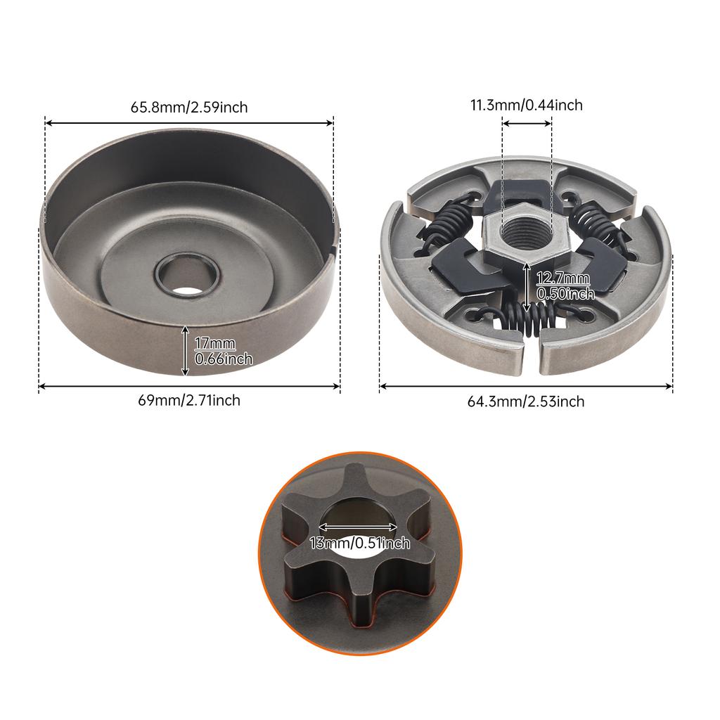 Stihl MS230 MS250 Heavy Duty Clutch Drum Kit 325 7T Full Repair Set Includes 7 Parts Professional Grade