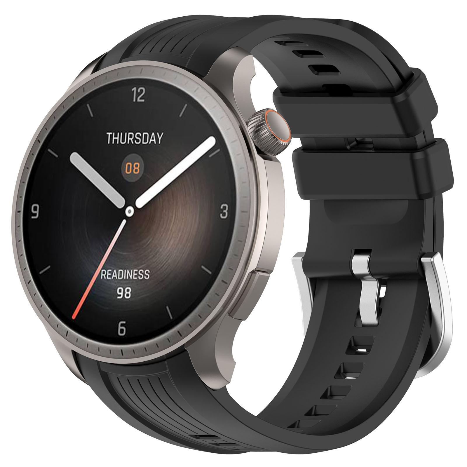 

For Huami Amazfit Balance (A2286) Watch Band Silicone Replacement Wrist Straps Black