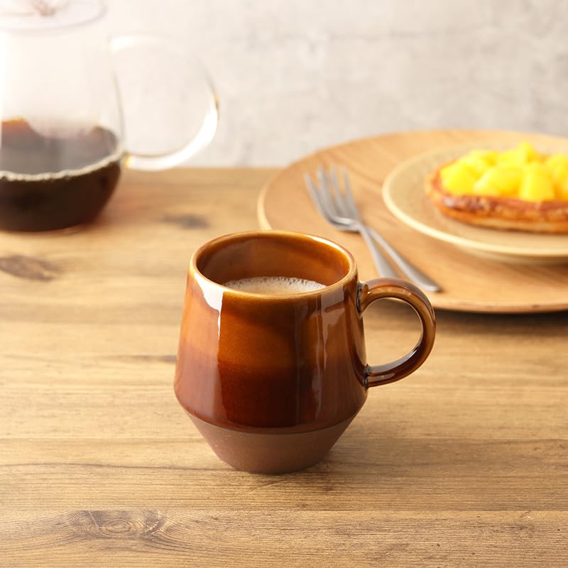 EAST table Mug Brown 375cc Ombre Made in Japan Microwave safe Dishwasher safe 411-001-02