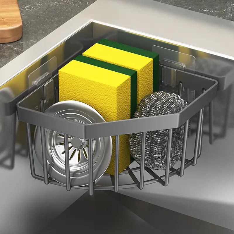 Porta Scolapiatti a Triangolo, Una Vaschetta Scolapiatti+due Ganci, Risparmia Spazio sul Piano Cucina, Oggetto Essenziale per lo Stoccaggio, Senza Forare, Facile da Pulire