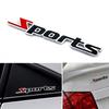Car Metal 3D Chrome Sports Emblem Badge Sticker Trunk Bumper Decal Accessories