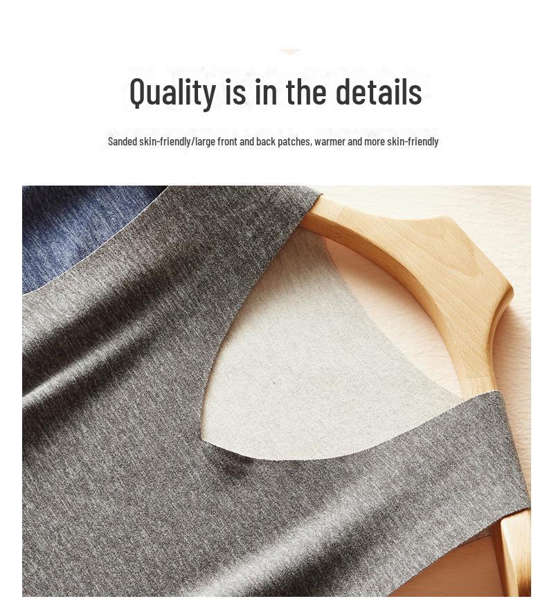 Vestă caldă fără cusături din mătase și cașmir pentru femei - Lenjerie de corp cu gât rotund și croială slim