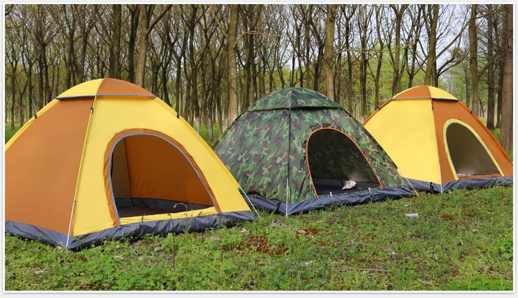 Tourist Camping Tent for Holidays, Automatic, 3-4 People, Strong Camouflage