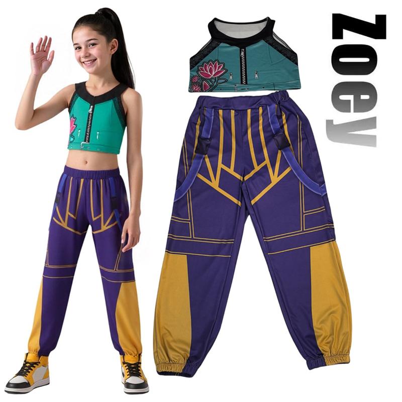 Children Zoey Mira Rumi 3D Print Cosplay Costume Halloween Carnival K-Pop Hunters Girl Group Idol Role Play Dress Up Outfit