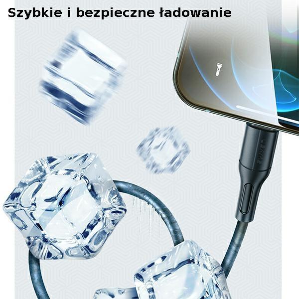 Kabel Lightning USAMS 1m Szybkie ładowanie Czarny