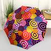 1pc Colorful Circles Folding Umbrella, Durable, Suitable for Outdoor Activities or Rain, Suitable for Commuting yy251027130