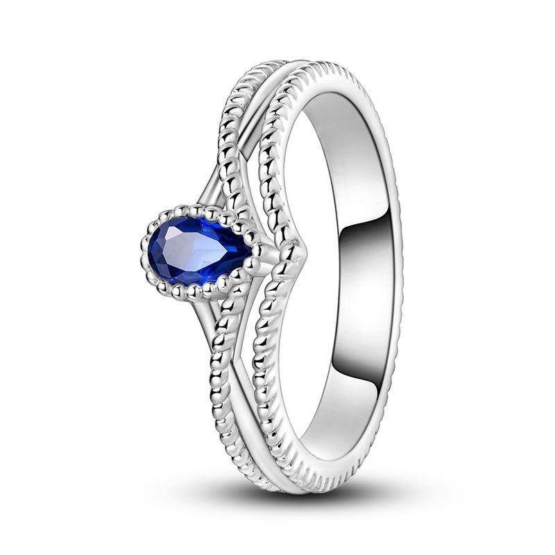 New Style 925 Silver Fashion Shining Zircon Ring Shiny Stone Simple Trendy Rings For Women Popular Wedding Jewelry Gift