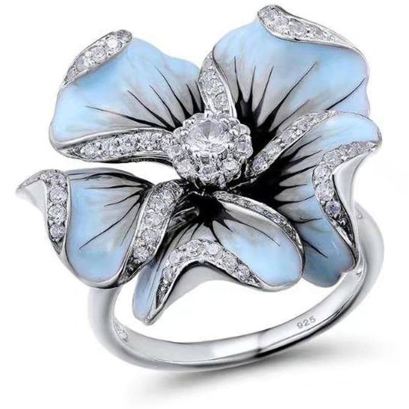Accessories, Simple Flowers, Creative Personality Diamond Rings, Jewelry