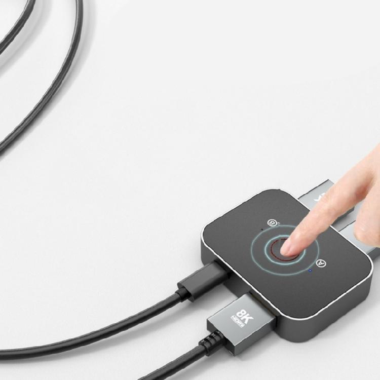 HDTV Splitter 1 in 2 Out/2 In 1 Out 8K@60Hz HDTV Splitter Adapter Work with Laptop for 2 Monitors Show Same Screen