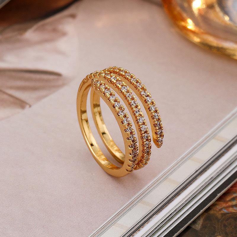 

Copper Sophisticated Geometric Ring For Women With Versatile Adjustable Size