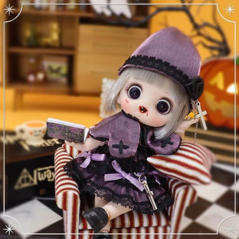 Original Halloween Limited Edition BJD Doll 5.5 Inch Joint Movable Body Dolls  with Clothes Vampire Cosplay Kid Birthday Gifts