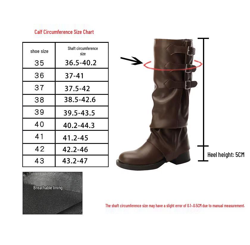 

Двусторонние съемные кожаные ботинки-слоучи - Осень/Зима 2024, Ретро Западный Рыцарский Стиль 37 коричневый