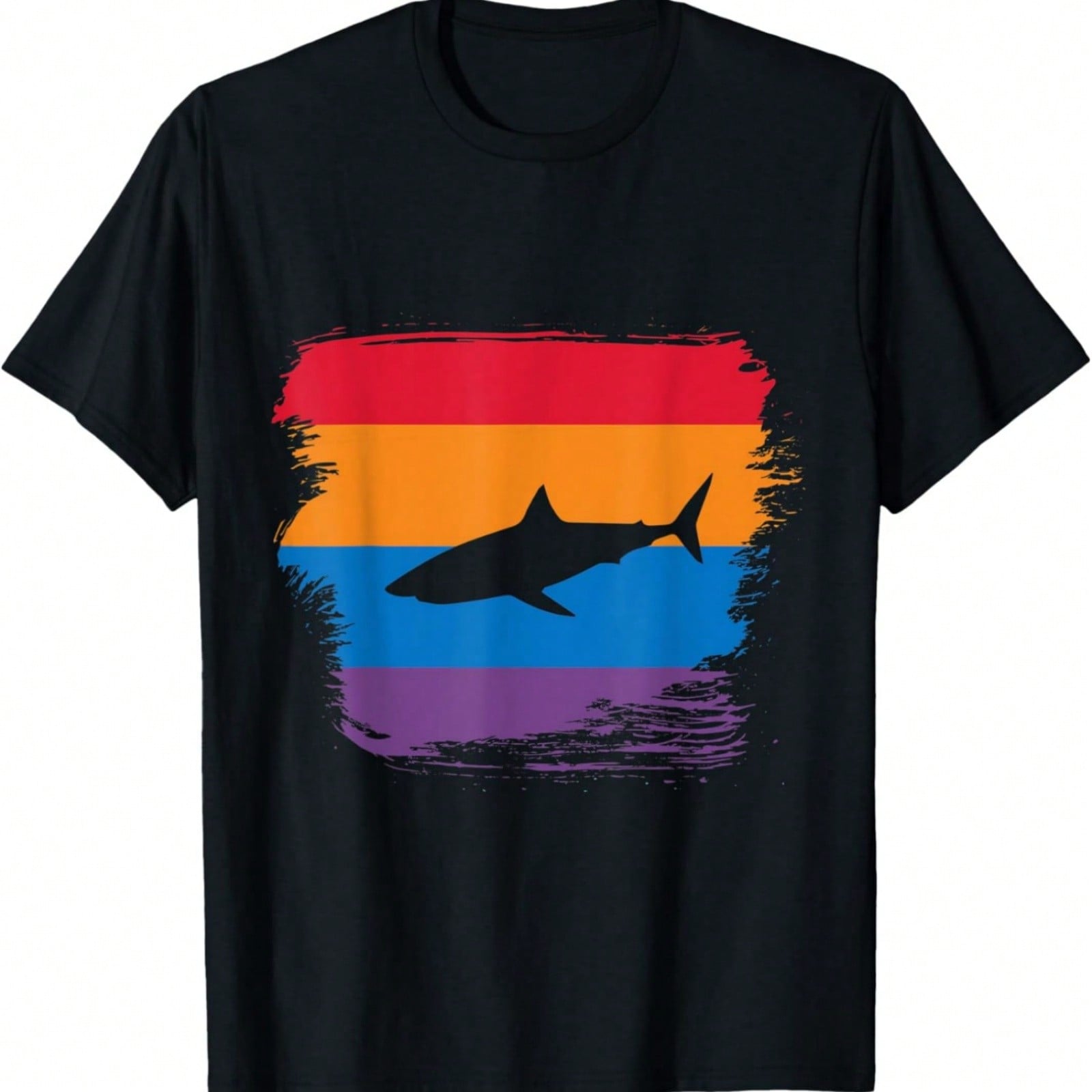 Seal Shadow Silhouette In Retro Colors T-Shirt S разноцветный