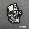 Rock Punk Patches On Clothes Clothing Thermoadhesive Patches Iron On Embroidered Patches Ghost Zipper Black And White Sewing