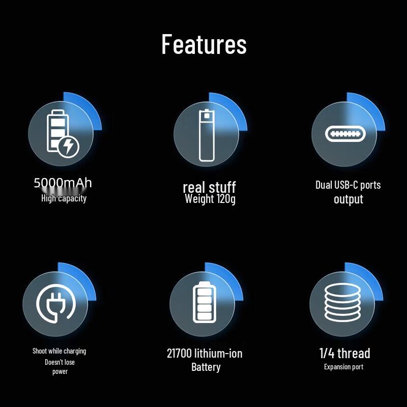LKTOP Extended Battery Handle for DJI Pocket 3