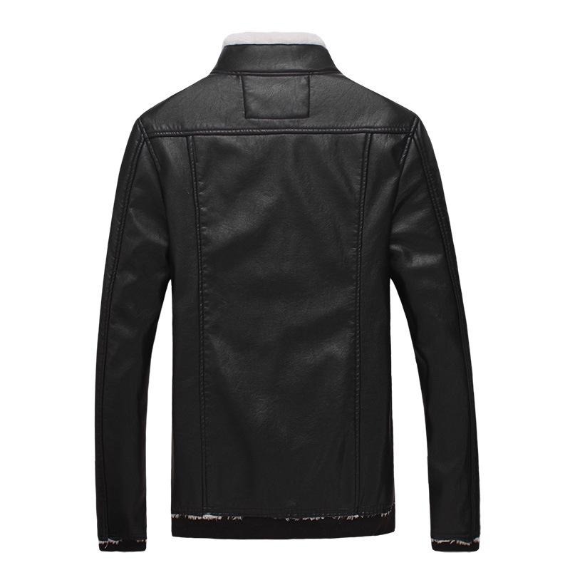 Luxurious Faux Leather Fur Jacket For Men With Warm Lined Interior And Slim Fit Design