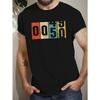 Casual Short Sleeve Men's T-Shirt - Geometric Design, Machine Washable - Perfect for Summer