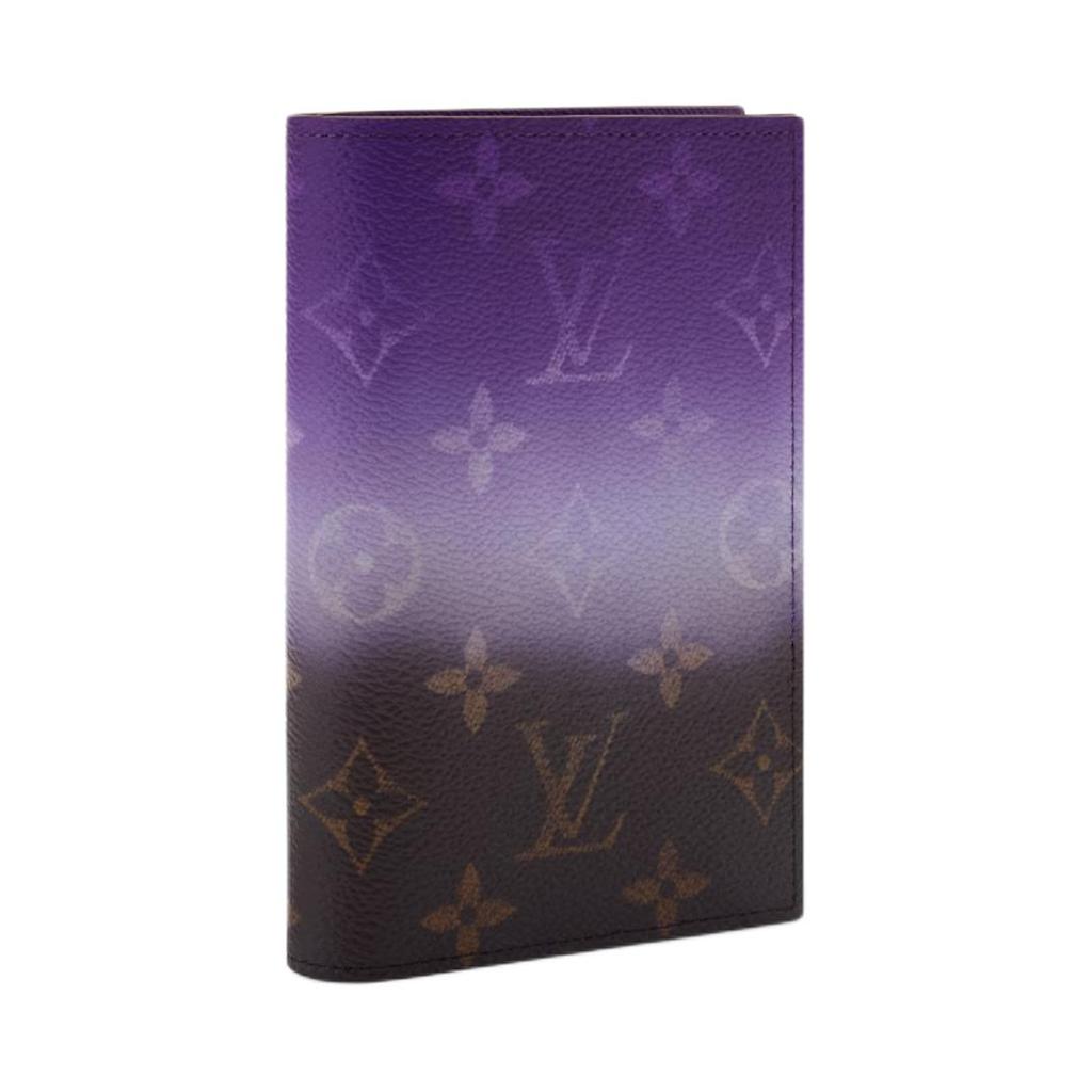 Louis Vuitton Gradient Dyed Monogram Pigment Coated Canvas Passport Holder Men accessories Purple M28010