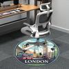 1pc London Bus Office Round Area Rug, Indoor Mat Suitable ForOffice, Under Office Chairs Bedroom Living Room Home Decor, Room Deco, N50
