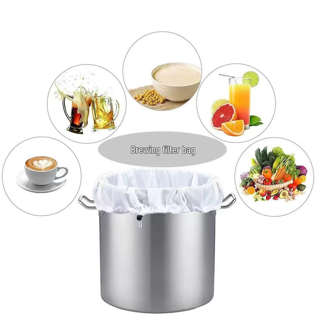 Multi-Use Filter Mesh Bag for Brewing, Nut Milk, Wine, and Coffee