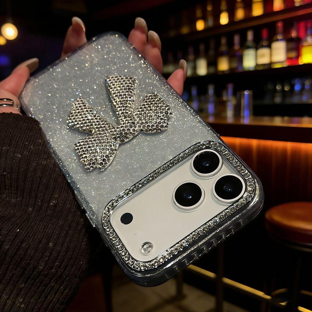 Glitter 3D Bowknot Case for Apple iPhone 17 Pro Max/15/14/13/6