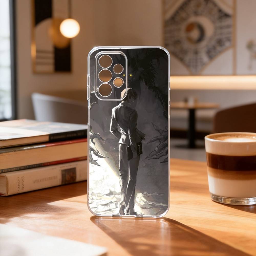Death Note Kira Yagami Dunkles Anime Handyhülle Transparentes Silikon Weich Für Samsung S25,S24,S21,S22,S23,S30,Ultra,S20,Plus,Fe