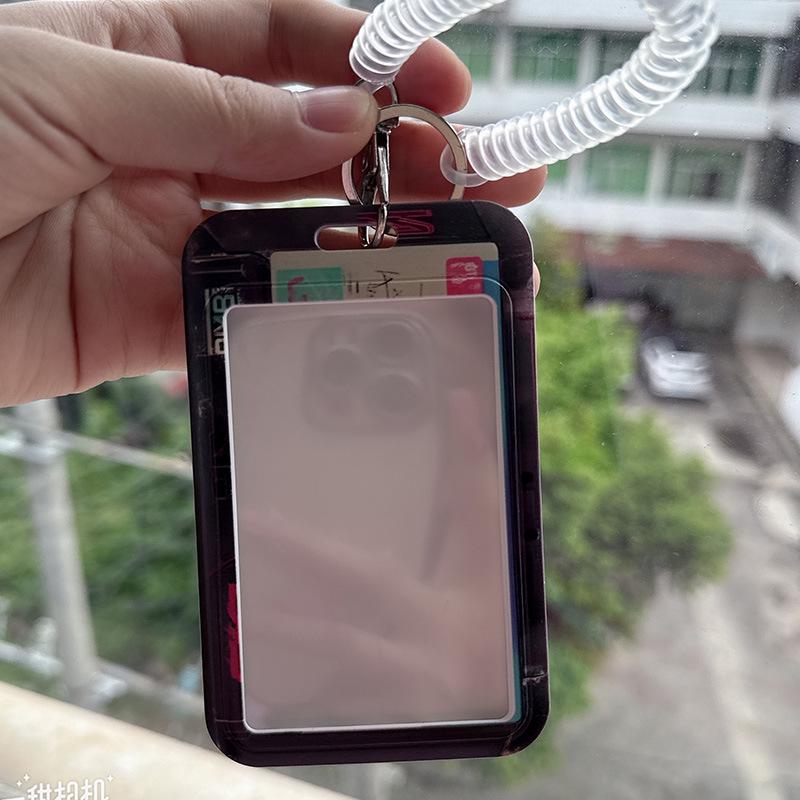 Retro NFC Sliding Card Holder for Students - Ideal for Meal Cards, Subway Passes, and Bike Access Cards