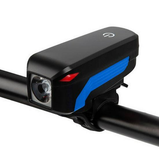 USB Rechargeable Bicycle Headlight & Horn with High Brightness and Warning Light
