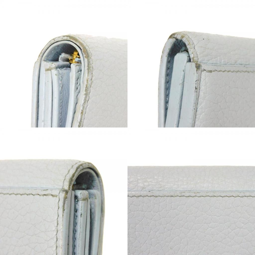 Used 12564 Portefeiulle Capucines XS M69061 7942 LV Logo Pastel Light Blue Japan Exclusive Taurillon Clemence Blue