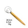 10inch Danish Dough Whisk Stainless Steel Dutch Style Bread Dough Hand Mixer Wooden Handle Kitchen Baking Tools Artisian Blender